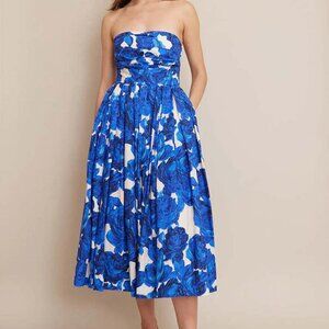 NWT CARA CARA Daria Dress | Floral Garden Blue | SZ 4